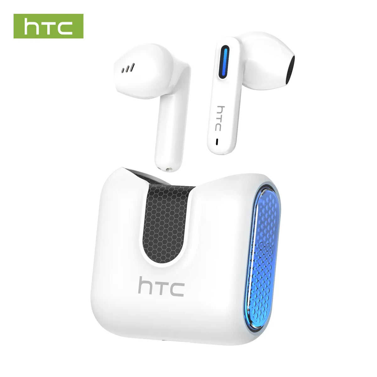 HTC NE49 True Wireless Earbuds | Bluetooth 6.0 Gaming Headset with Mic & IPX5 Waterproof