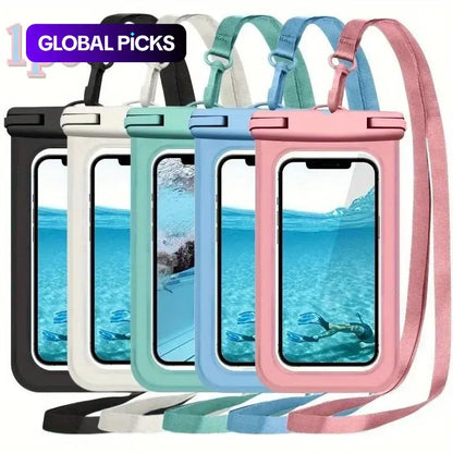 Universal Waterproof Phone Bag & Clear Case | Large Capacity Underwater Pouch with Lanyard