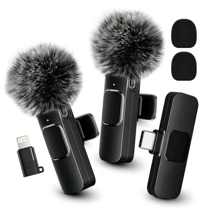 HITOZON Mini Wireless Lavalier Lapel Mic for iPhone & Android | Plug & Play Audio Recording