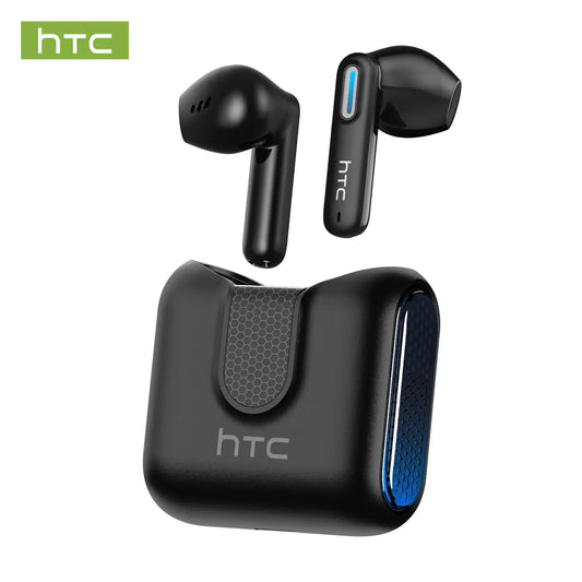 HTC NE49 True Wireless Earbuds | Bluetooth 6.0 Gaming Headset with Mic & IPX5 Waterproof