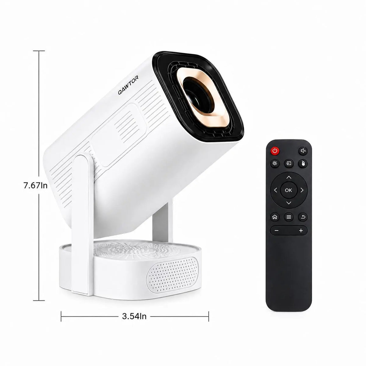 Qawtor Portable Mini Home Theater Projector with 4K Support | WiFi 6, Bluetooth 5.0 & Built-In Speaker