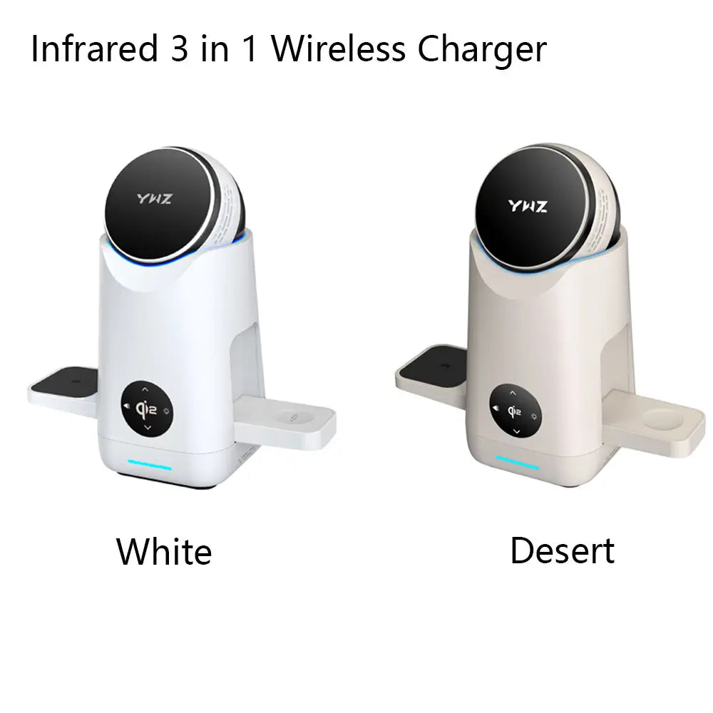 3-in-1 Magnetic Wireless Charger Stand 25W | Qi2 Certified Fast Charging Station for Apple & Samsung