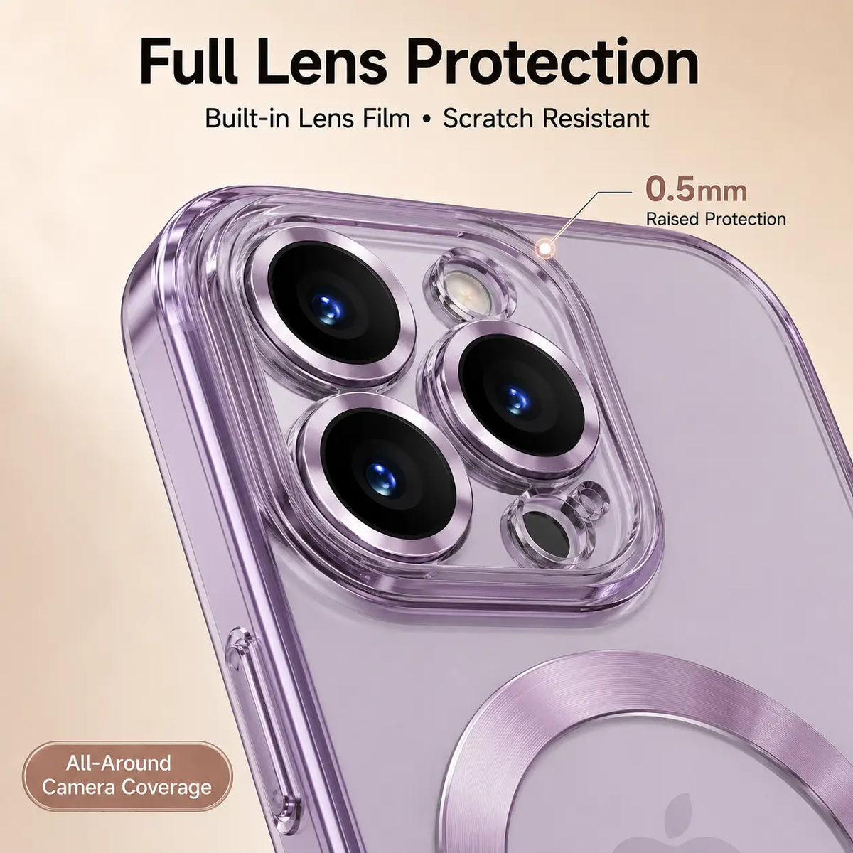 Luxury Clear Plated TPU Case for iPhone | MagSafe Compatible, Shockproof & Full Camera Protection