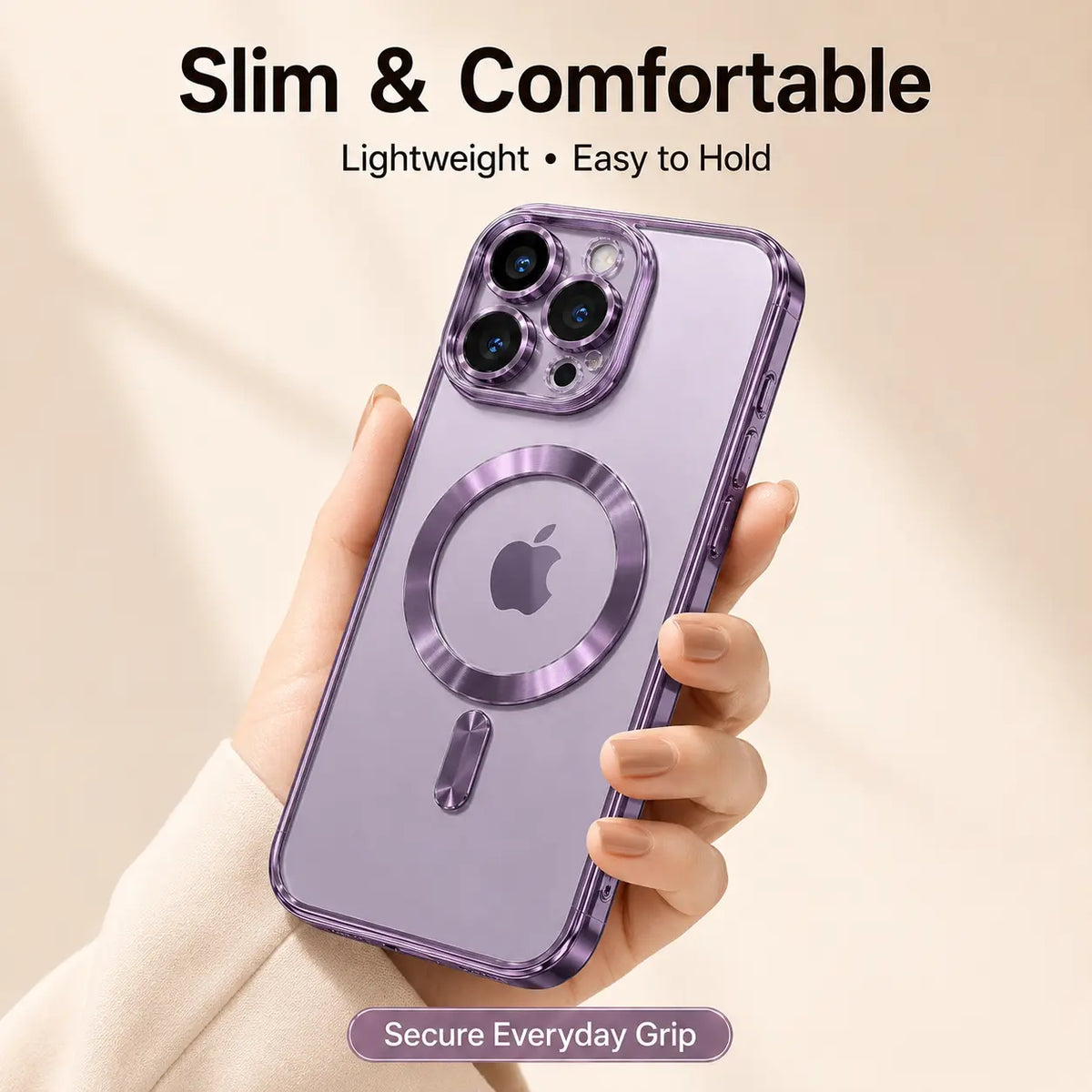 Luxury Clear Plated TPU Case for iPhone | MagSafe Compatible, Shockproof & Full Camera Protection