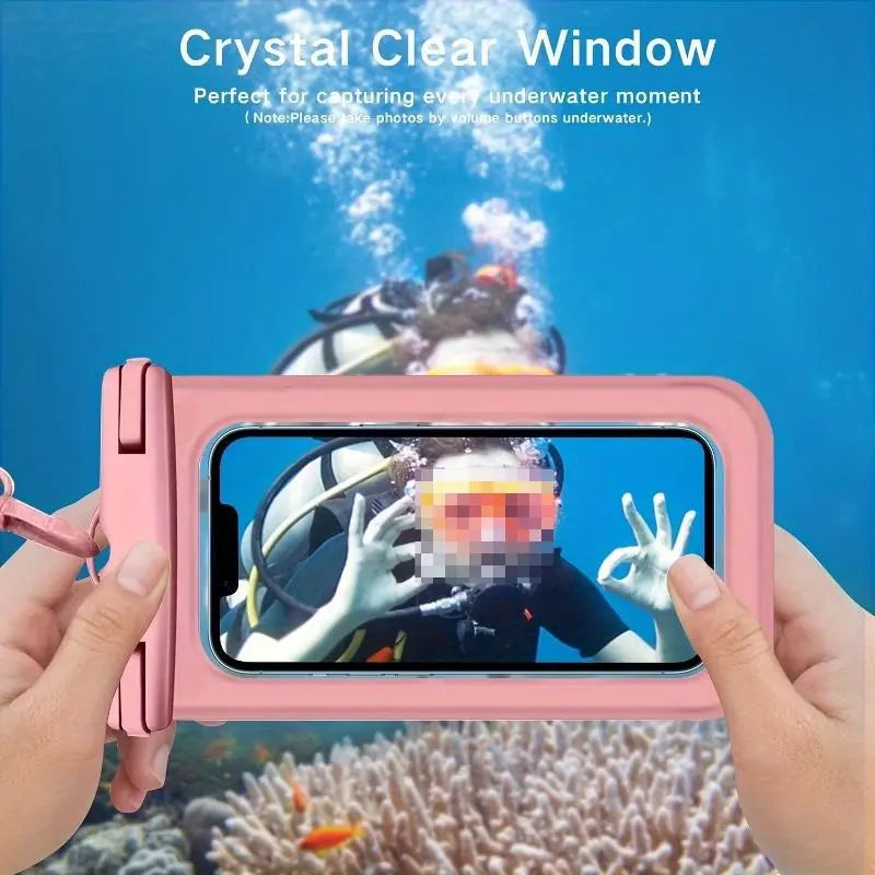 Universal Waterproof Phone Bag & Clear Case | Large Capacity Underwater Pouch with Lanyard