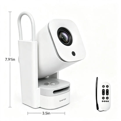 Qawtor Portable Mini Home Theater Projector with 4K Support | WiFi 6, Bluetooth 5.0 & Built-In Speaker