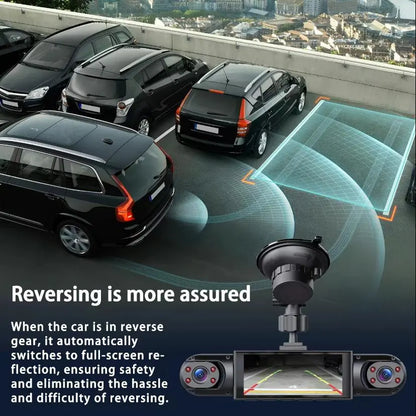 4-Channel Car Dash Cam 1080P HD | 360° Front, Rear & Side Cameras with Night Vision, Parking Mode & 64GB SD Card