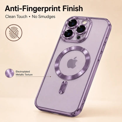 Luxury Clear Plated TPU Case for iPhone | MagSafe Compatible, Shockproof & Full Camera Protection