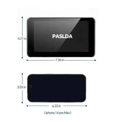 Paslda Portable Wireless Apple CarPlay & Android Auto Screen | Upgraded Plug-and-Play Car Display Adapter