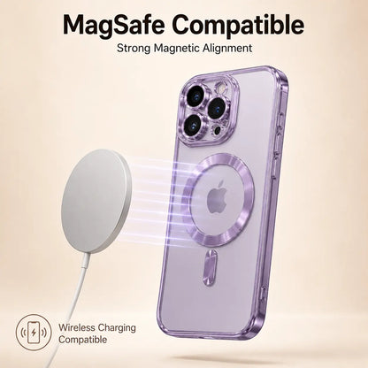 Luxury Clear Plated TPU Case for iPhone | MagSafe Compatible, Shockproof & Full Camera Protection