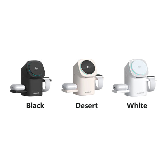 3-in-1 Magnetic Wireless Charger Stand 25W | Qi2 Certified Fast Charging Station for Apple & Samsung