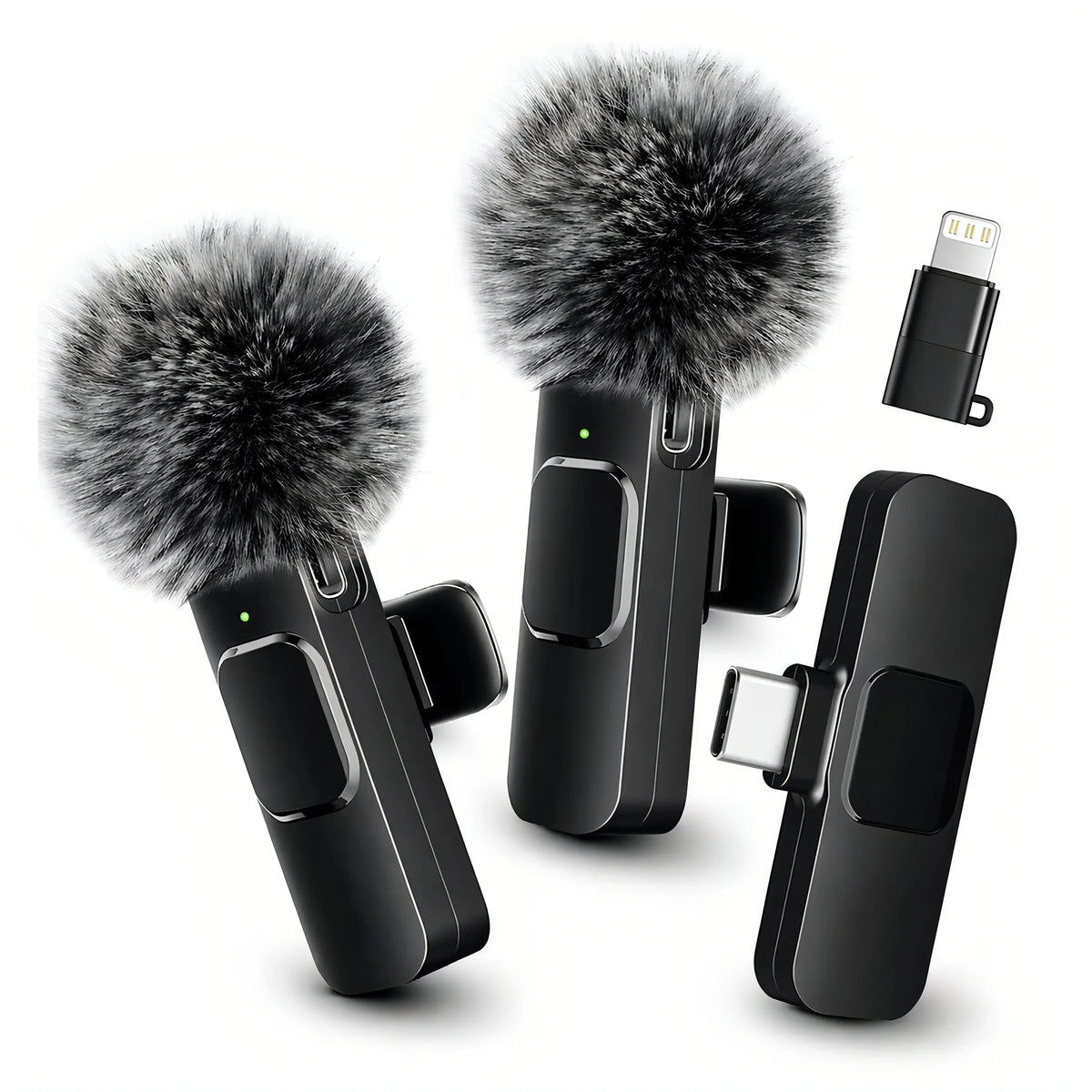 HITOZON Mini Wireless Lavalier Lapel Mic for iPhone & Android | Plug & Play Audio Recording