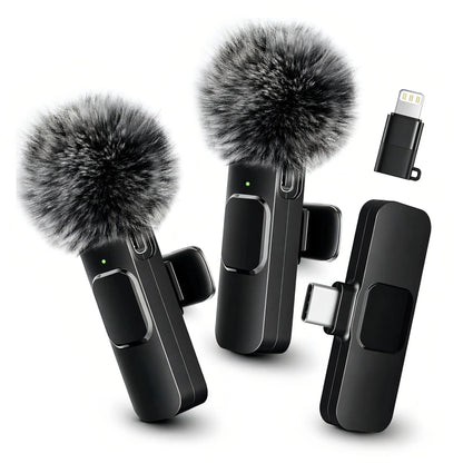 HITOZON Mini Wireless Lavalier Lapel Mic for iPhone & Android | Plug & Play Audio Recording