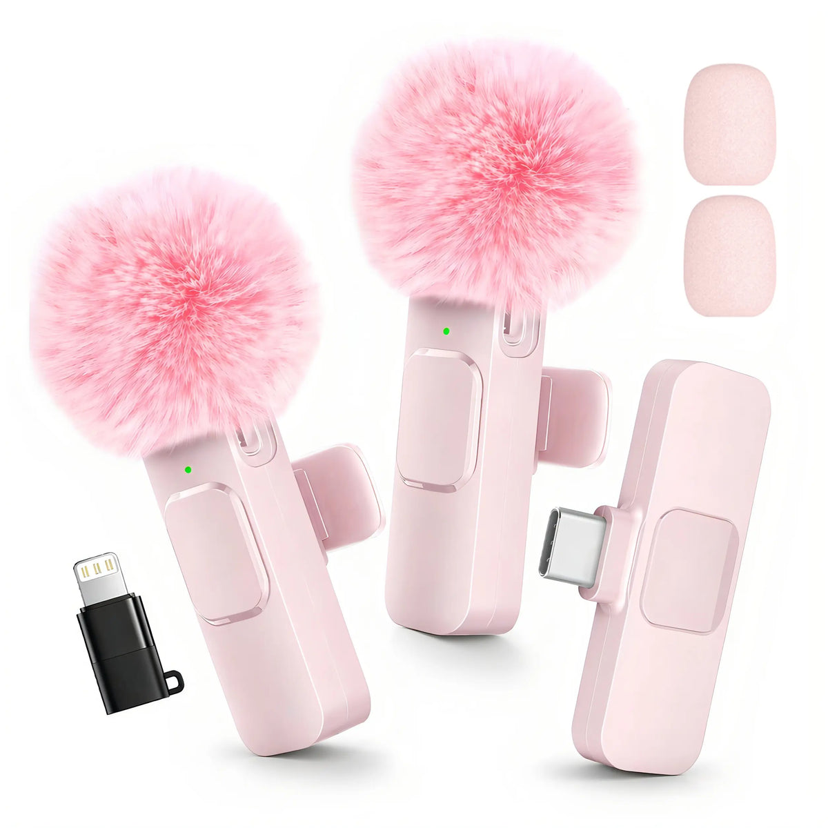 HITOZON Mini Wireless Lavalier Lapel Mic for iPhone & Android | Plug & Play Audio Recording
