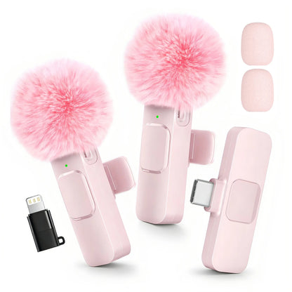 HITOZON Mini Wireless Lavalier Lapel Mic for iPhone & Android | Plug & Play Audio Recording