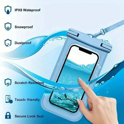 Universal Waterproof Phone Bag & Clear Case | Large Capacity Underwater Pouch with Lanyard