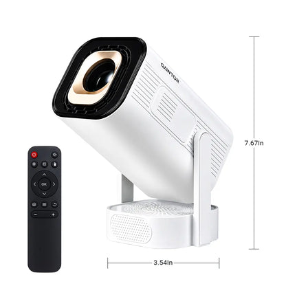 Qawtor Portable Mini Home Theater Projector with 4K Support | WiFi 6, Bluetooth 5.0 & Built-In Speaker